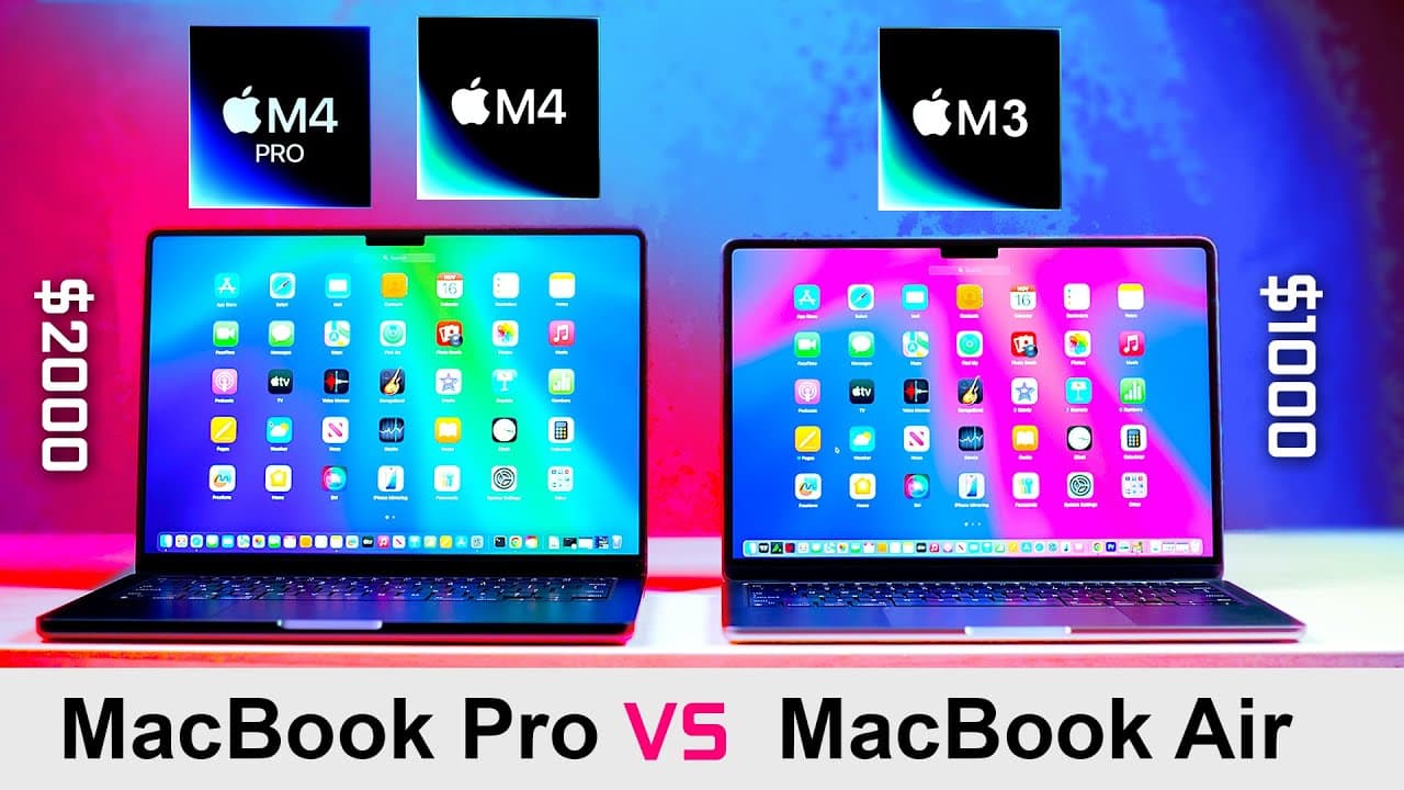 MacBook Air M3 vs MacBook Pro M4: что выбрать?